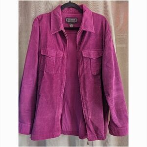 Women's Fuchsia Corduroy Utility Jacket